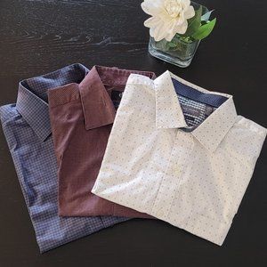 Set of 3 Long Sleeve, Button Down Dress Shirt